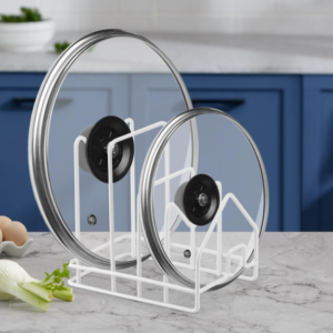 Kitchen Cookware Organizer Rack with Multiple Compartments