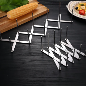 Adjustable Kitchen Plate and Pot Lid Storage Rack