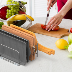Cutting Board and Baking Tray Organizer Rack