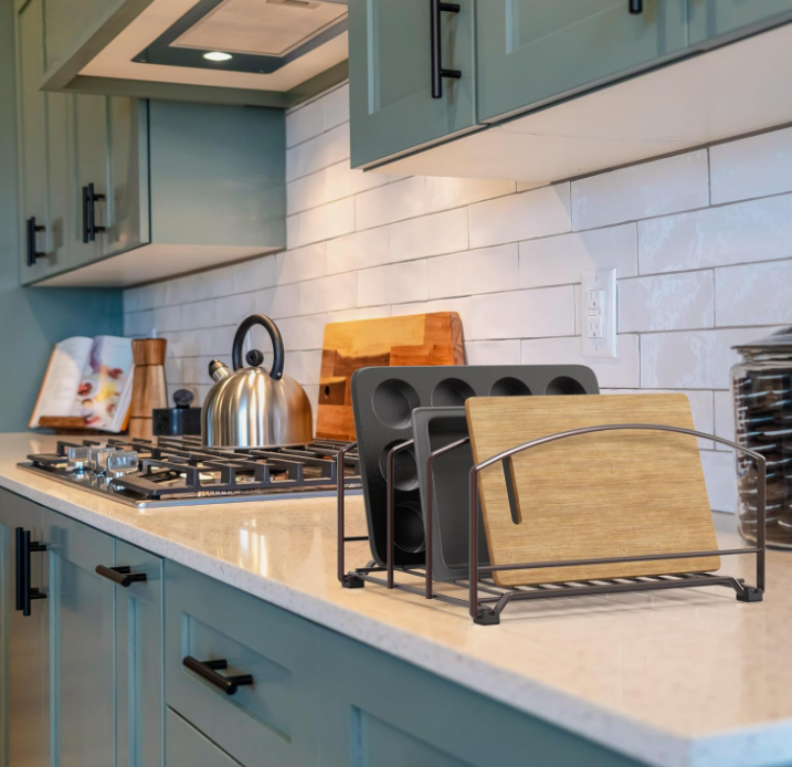Cookware and Cutting Board Storage Rack