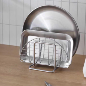 Stainless Steel Wire Cutting Board Storage Rack