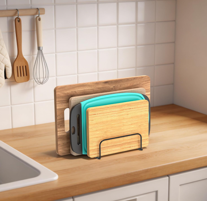 Compact Cutting Board and Baking Sheet Organizer Set