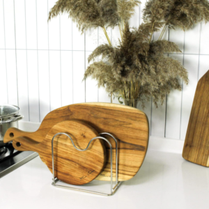 Stainless Steel Cutting Board Organizer with Divided Sections