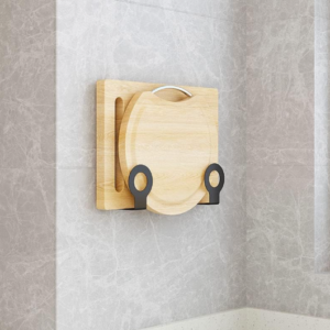 Wall Mounted Cutting Board and Pot Lid Holder
