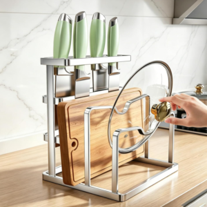 Multifunctional Cutting Board and Kitchen Utensil Organizer