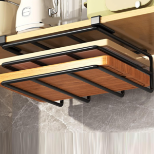 Under Cabinet Cutting Board and Pot Lid Storage Rack