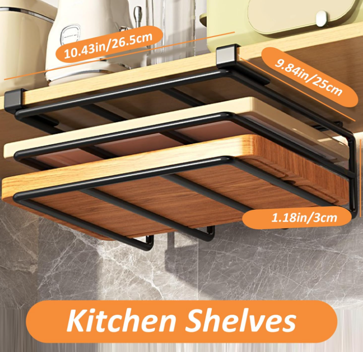 Under Cabinet Cutting Board and Pot Lid Storage Rack - Image 2