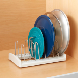 Adjustable Pot Lid Holder for Kitchen Cabinet Storage