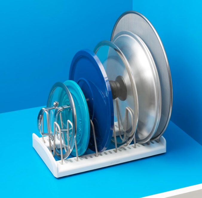 Adjustable Pot Lid Holder for Kitchen Cabinet Storage - Image 2