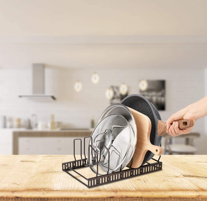 Kitchen Cabinet Pot Lid Storage Rack