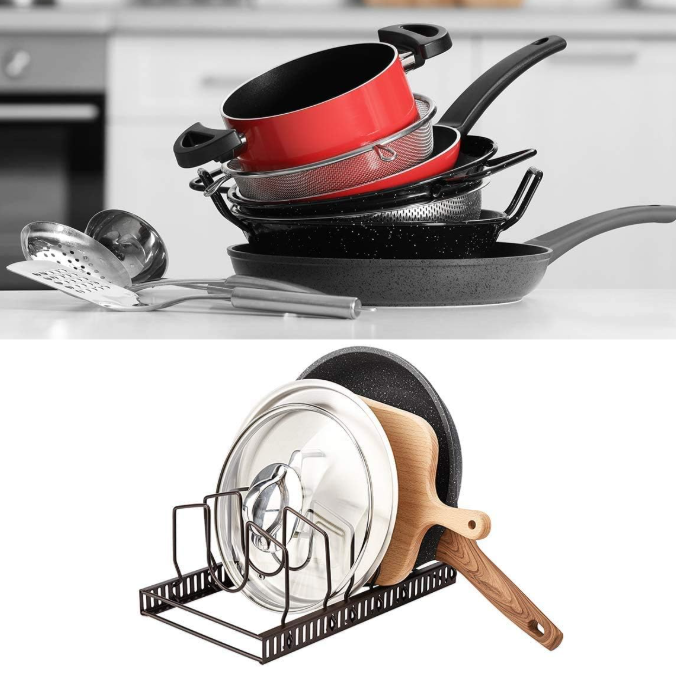 Kitchen Cabinet Pot Lid Storage Rack - Image 2