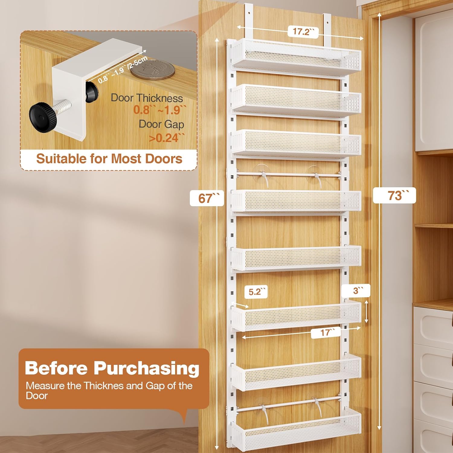 Over-the-Door Multi-Tier Storage Rack - Image 2