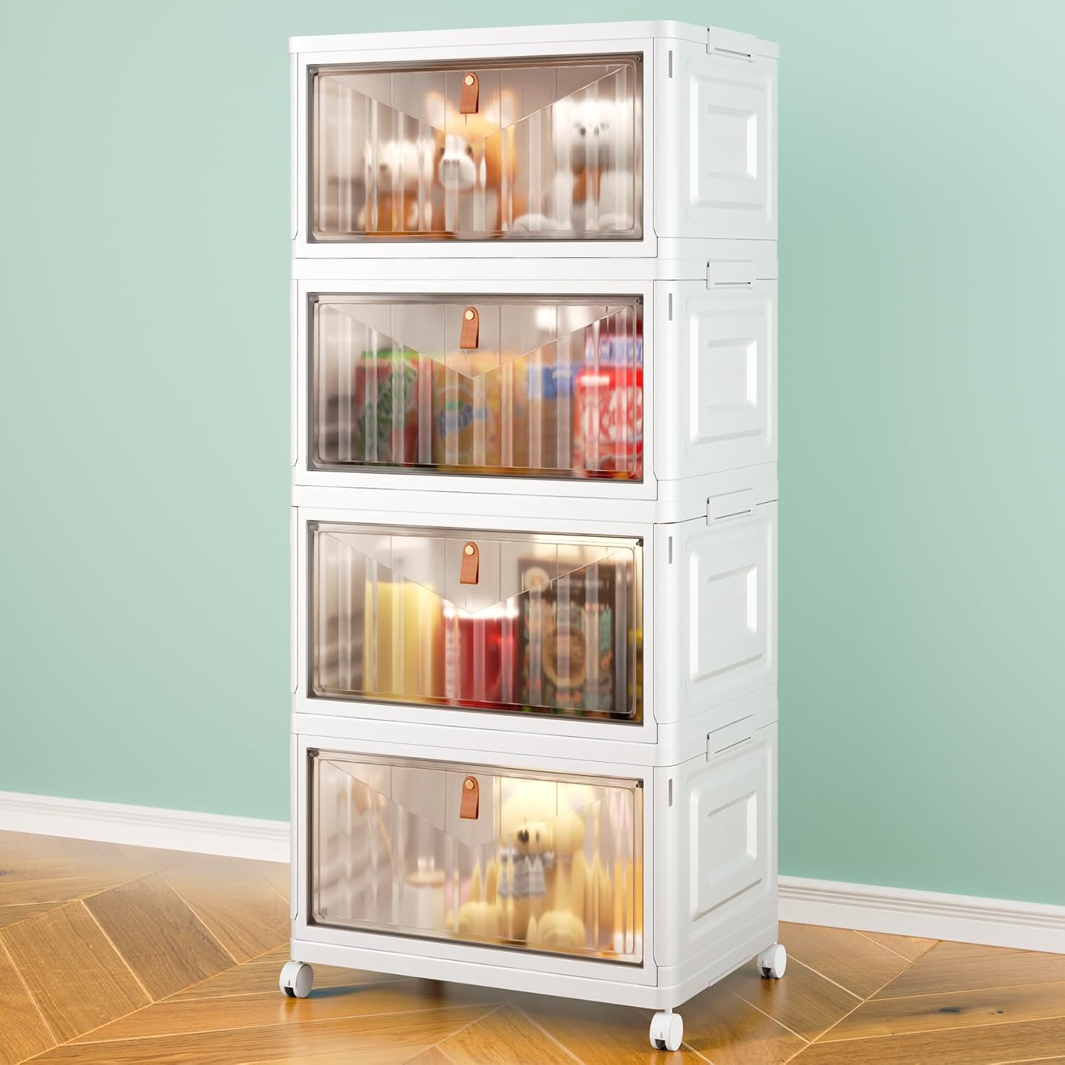 Rolling Storage Organizer with Open Compartments