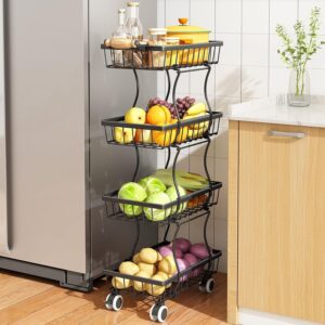 Four-Tier Fruit and Vegetable Basket Stand