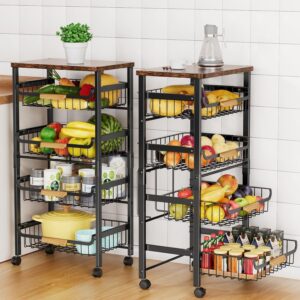 5-Tier Rolling Kitchen Storage Cart